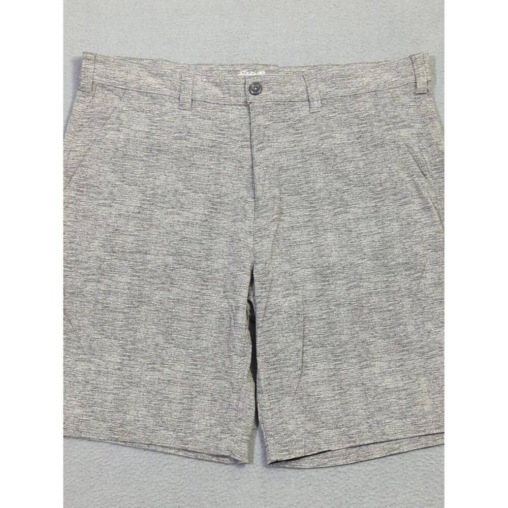 Eddie Bauer Travex Shorts Men's 38 Gray Nylon 9" Stretch Outdoor Hiking Camping